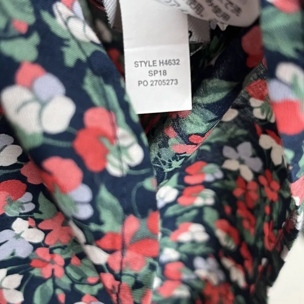 J. Crew Liberty Slim Perfect Shirt Sarah Floral Print Women’s Size 8 Cotton